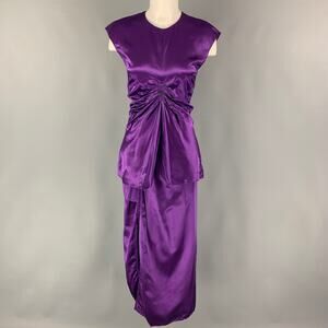 SIES MARJAN Size 4 Purple Ruched Sleeveless Skirt Set